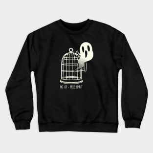 Free Spirit Funny Ghost by Tobe Fonseca Crewneck Sweatshirt